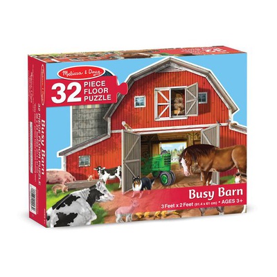 BUSY FARM FLOOR PUZZLE 32 PIECES  2'X3'