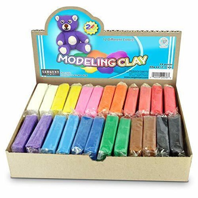 Sargent Art 22-4076 24ct Class Pack Modeling Clay, Assorted Colors