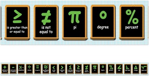 Mcdonald Publishing MC-Y1547 Math Symbols Brainy Borders