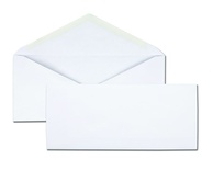 #10 V-Flap Business Envelopes with Gummed Flap, Great for High-Speed Inserting Equipment, White Wove, 500 per Box