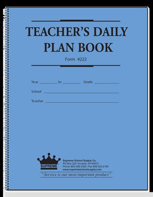 Teachers Daily Plan Book (4222)