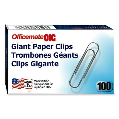 OIC99914 - Officemate OIC - Non-slip Paper Clips (Giant Size)