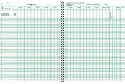 Class Record Book, 8 subjects