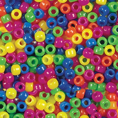 PLASTIC PONY BEADS ASST. 100CT