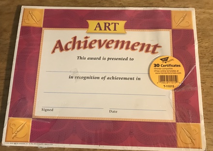 ART ACHIEVEMENT CERTIFICATE