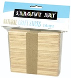 NATURAL WOODEN CRAFT STICKS AND GLUE