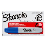 Sharpie 38203 - Permanent markers,bROAD, chisel tip, pack of 12, blue