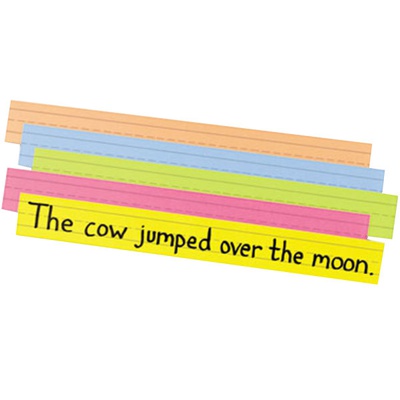 24" x 3" Assorted Bright Color Pack of Sentence Strips - 100 Sheets 1733