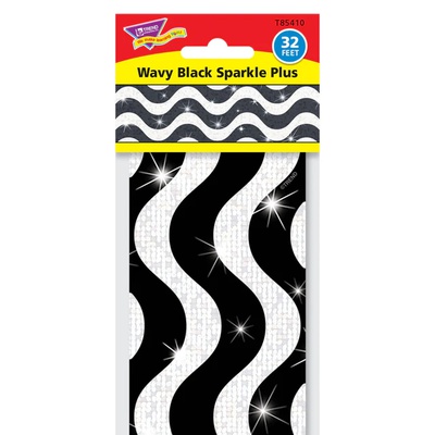 WAVY BLACK SPARKLE PLUS TRIMMER 32 FEET