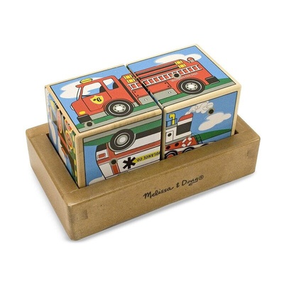 Vehicle Sounds - 2pc Block Children's Puzzle By Melissa & Doug