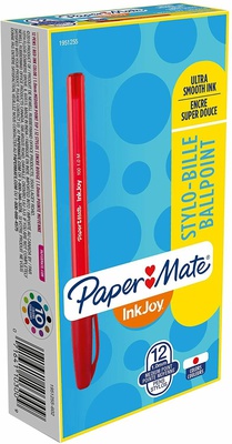 Paper Mate InkJoy 100ST Ballpoint Pens, Medium Point, Red