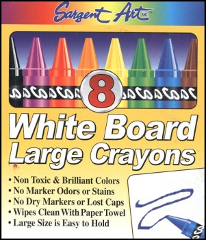 SARGENT ART WHITE BOARD LARGE CRAYONS
