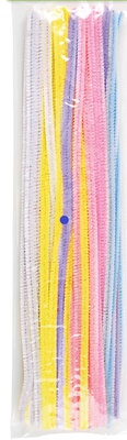 Regular Stems 6" X 4 MM ASSORTED PASTEL COLORS 100 PIECES