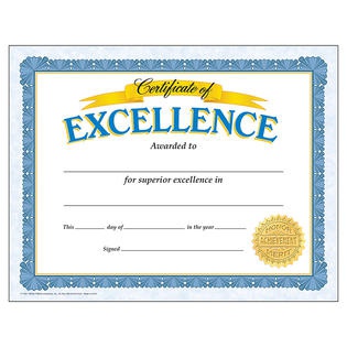 CERTIFICATE OF EXCELLENCE