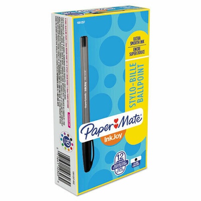 Paper Mate InkJoy 100 Ballpoint Stick Pen 1mm Black Dozen