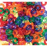 Creativity Street Plastic Ring Stringing Bead, 5/8 in, Multiple Transparent Color, 250 ct