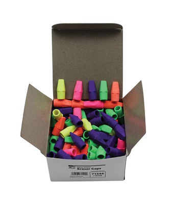 ECONOMY ERASER CAPS ASSORTED COLOR