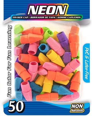 Eraser caps (50 units) latex-free,