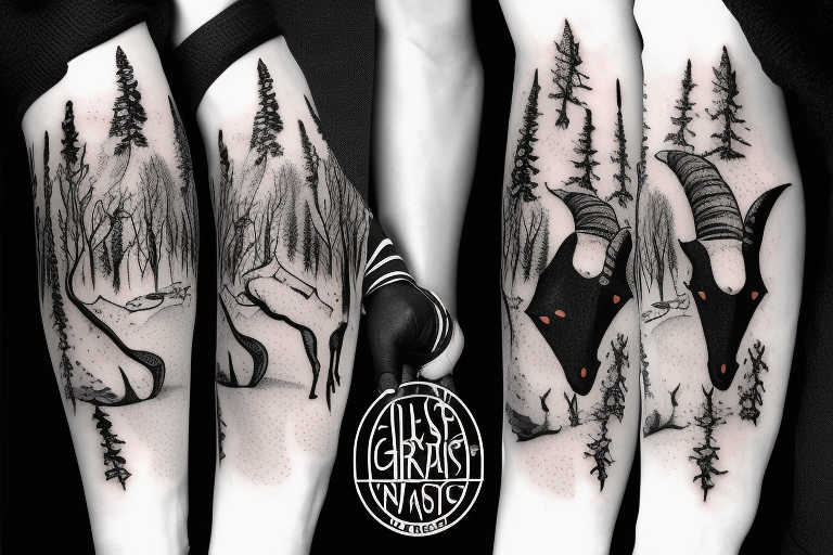 A thin fir with a small compass tattoo idea  TattoosAI