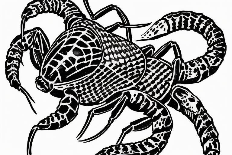 Scorpion on top of a frog tattoo idea