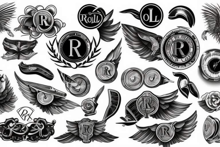Rolls Royce logo tattoo idea