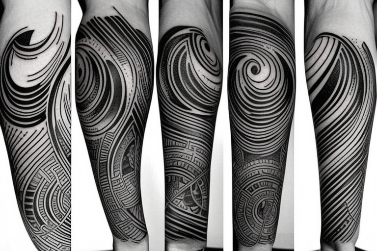 Planets in one line ethnic simple style universe tattoo idea