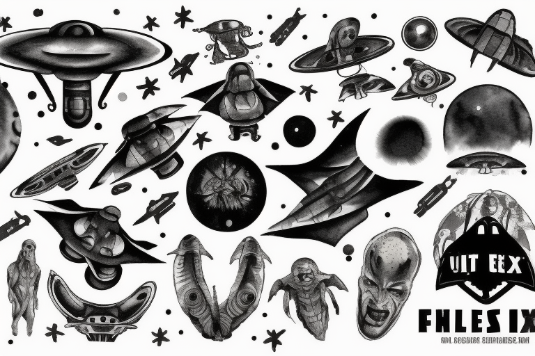 X-files, UFO, aliens, space tattoo idea