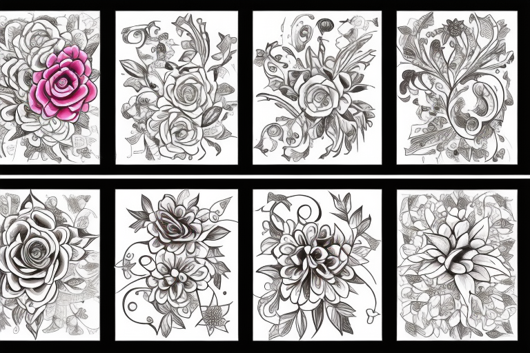 Abstract symbol flower tattoo idea