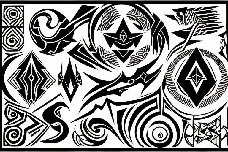 Abstract symbol ftribal tattoo idea