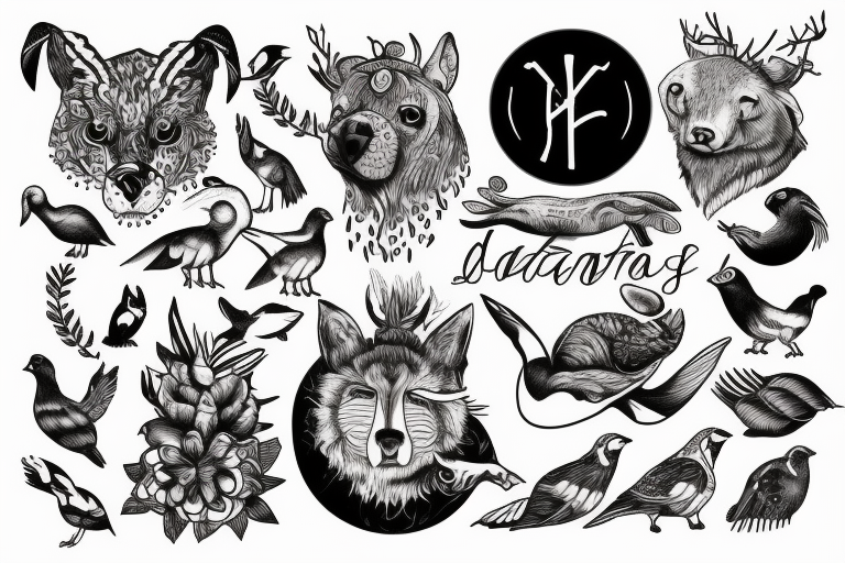 Nature animals tattoo idea