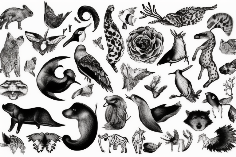 Nature animals tattoo idea