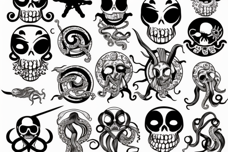 Octopus pirate tattoo idea