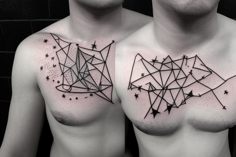 universe chest tattoos