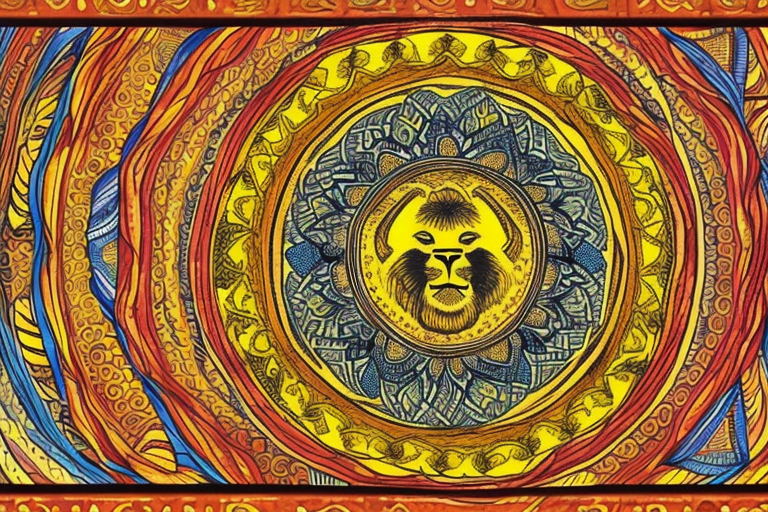 * A lion's head (representing your Leo sign) in the center of the mandala
* Rays of sunlight emanating from the lion's head, symbolizing warmth, energy, and positivity
* A banner wrapped around the lion's head with the word "Family" inscribed, representing the importance of your loved ones
* A pair of hands clasped in prayer positioned below the lion's head, symbolizing your spiritual beliefs and the power of prayer
* The phrase "Dream Big" written in flowing script above the lion's head, encouraging you to reach for the stars
* A small bird in flight, representing freedom of thought and the ability to break free from limiting beliefs
* The phrase "Free Your Mind" written in bold letters beneath the bird, reminding you to let go of negative thoughts and embrace positivity
* The phrase "Enjoy Your Journey" written in a smaller font at the bottom of the mandala, encouraging you to savor every moment of your life's journey tattoo idea