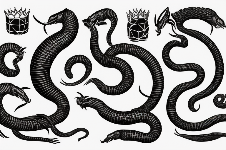 King Cobra with background tattoo idea