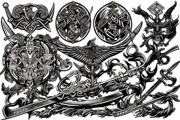 chirstian, scottish, Irish, Viking, meti on a sword tattoo idea