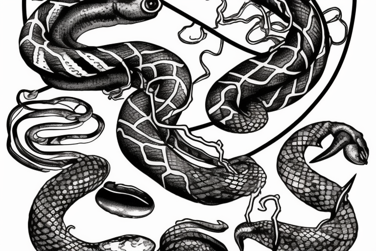 Snake and Lightning tattoo idea