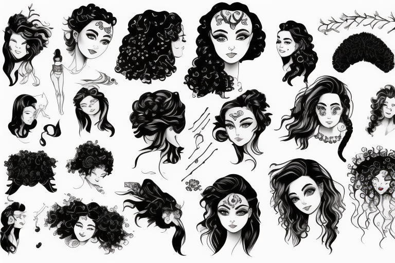 Onpep 10Pcs Baby Hair Tattoo Stickers 10 Styles Temporary Bangs Tattoos  Edges DIY Hairstyling Hair Tattooing Template Curly Hair Stickers  Waterproof