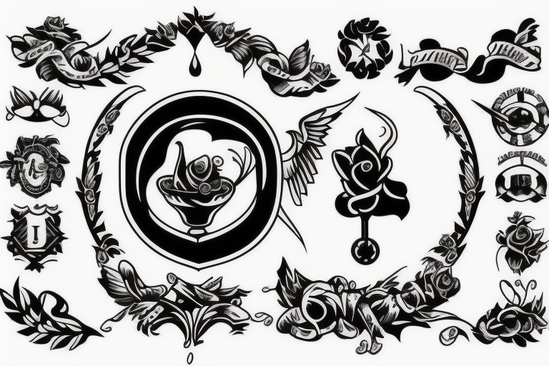 Fountain family emblem tattoo idea