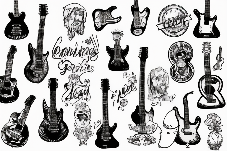 Guitar Tattoo Designs and Ideas 2  Tattoos Era