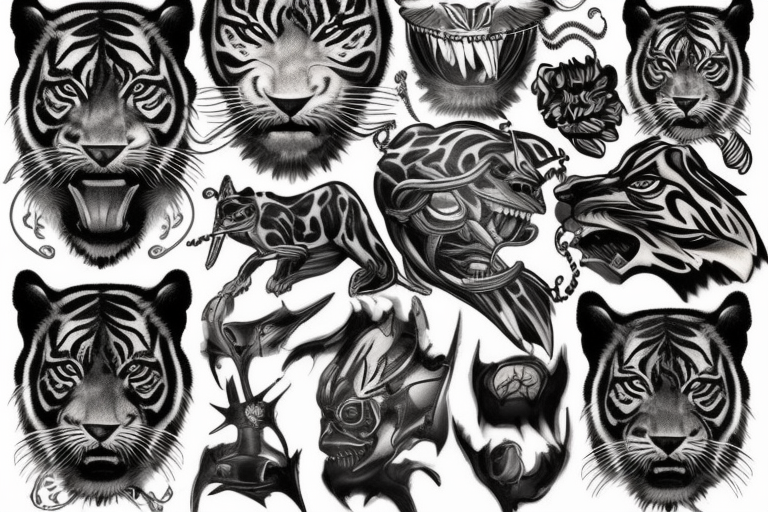 55 Awesome Tiger Tattoo Designs  Art and Design