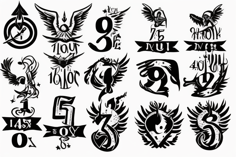 300 Best Number Tattoo Designs With Meanings 2023 Designs  Styles