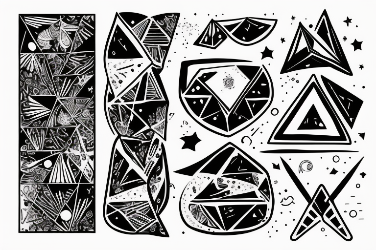 space in triangle, acid mood tattoo idea