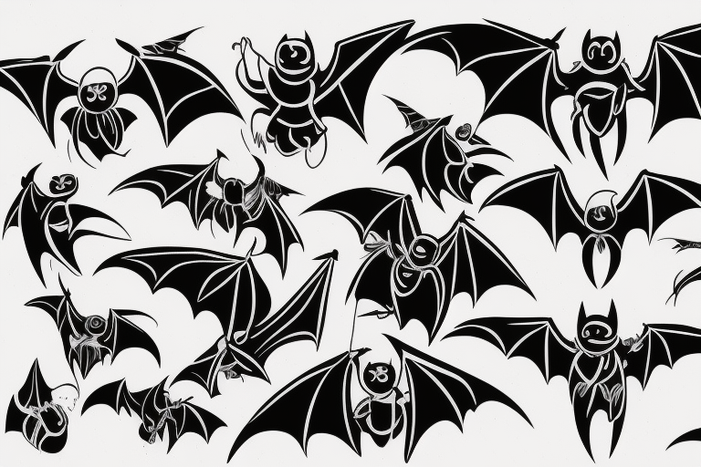 a bat with wings tattoo idea