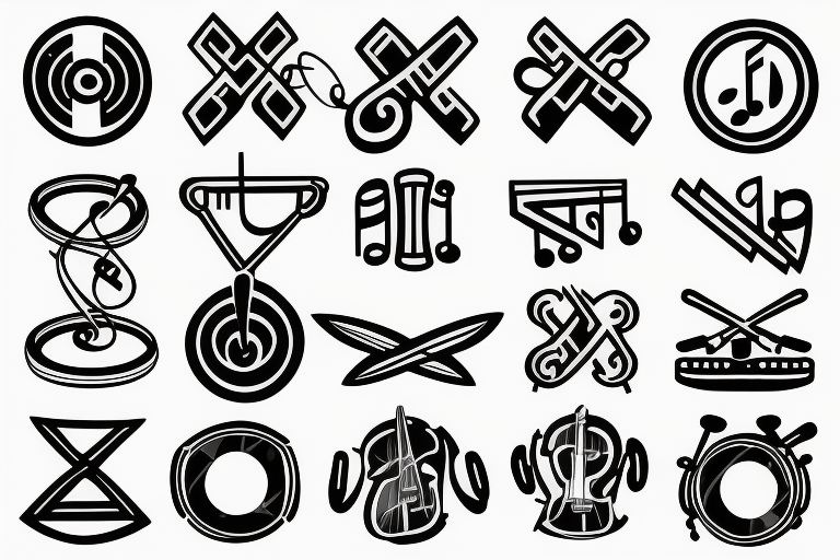 music symbol with cross tattoo idea