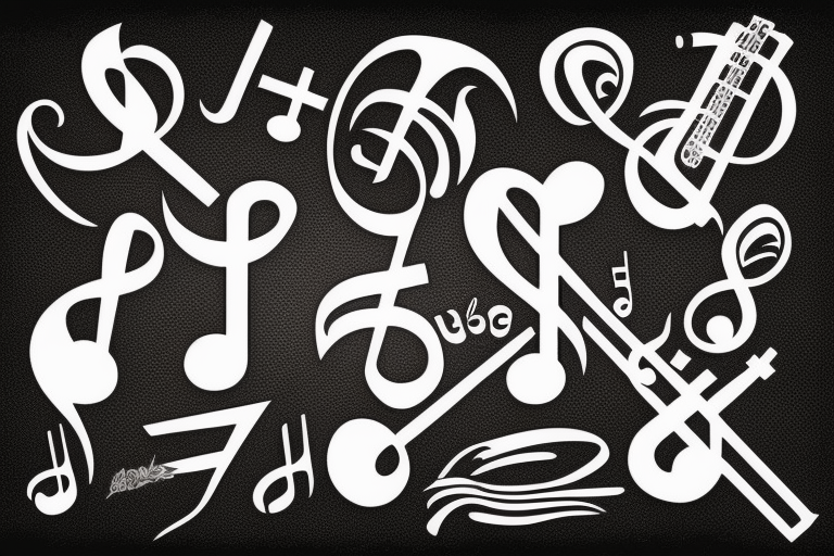 music symbol with a cross tattoo idea
