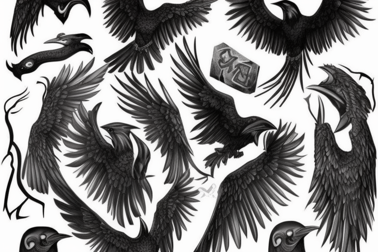 Rune's raven tattoo idea