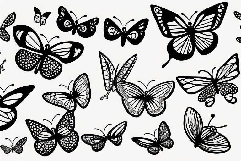 minimalist butterfly tattoo idea