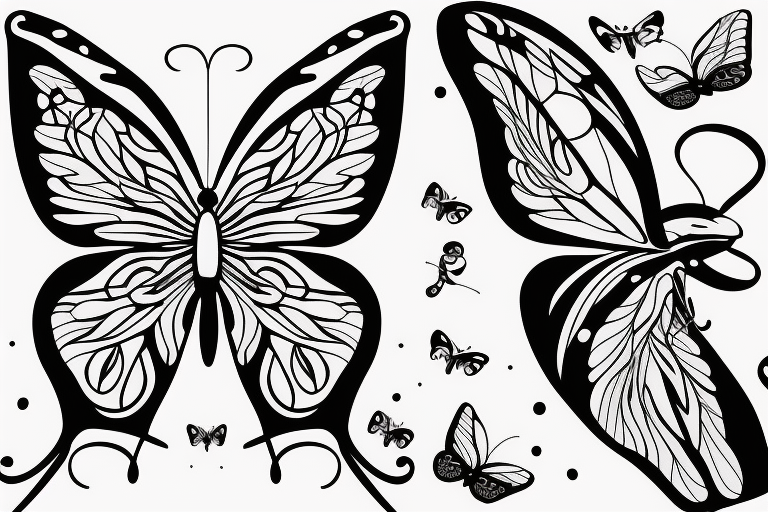 minimalist butterfly tattoo idea