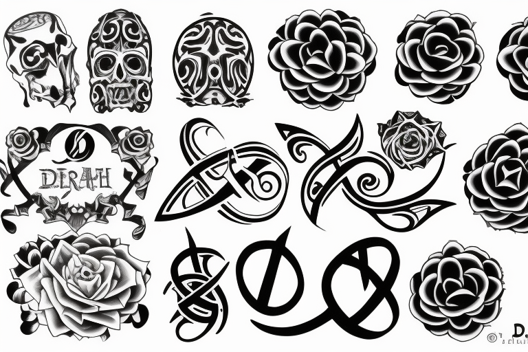 Premium Vector  Hand drawn tattoo design with death theme